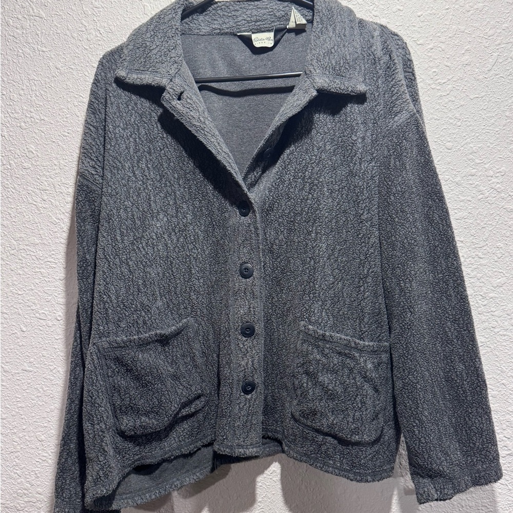 Eddie Bauer Gray Teddy Jacket